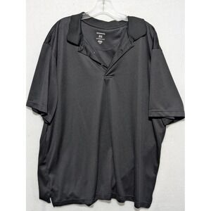 George Mens Performance Polo Shirt XL 46-48 Black Short Sleeve Golf Top DS2